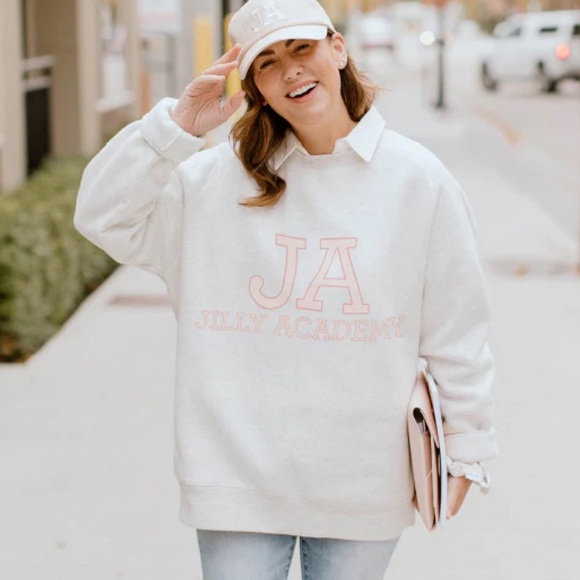 Brunette The Label Tops - BRUNETTE THE LABEL xJILLY ACADEMY BIG SISTER CREW NECK SWEATSHIRT